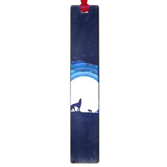 Month Full Moon Wolf Night Large Book Marks