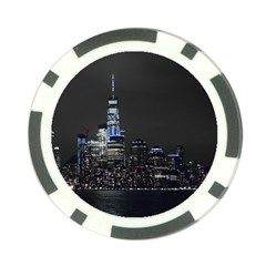 New York Skyline New York City Poker Chip Card Guard (10 Pack) by Nexatart