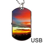 Sunset Mountain Indonesia Adventure Dog Tag USB Flash (Two Sides) Back