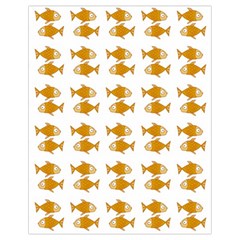Small Fish Water Orange Drawstring Bag (small) by Alisyart