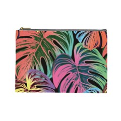 Leaves Tropical Jungle Pattern Cosmetic Bag (large)