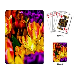 Fancy Tulip Flowers In Spring Playing Cards Single Design by FunnyCow