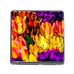 Fancy Tulip Flowers In Spring Memory Card Reader (square 5 Slot) by FunnyCow