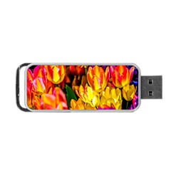 Fancy Tulip Flowers In Spring Portable Usb Flash (one Side) by FunnyCow