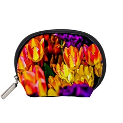 Fancy Tulip Flowers In Spring Accessory Pouch (small) by FunnyCow