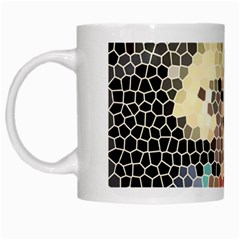 Stained Glass Girl White Mugs by snowwhitegirl