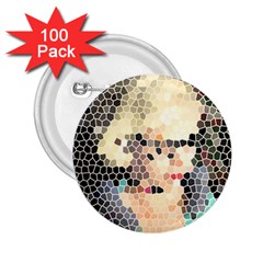Stained Glass Girl 2 25  Buttons (100 Pack)  by snowwhitegirl