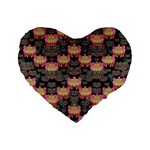 Heavy Metal Meets Power Of The Big Flower Standard 16  Premium Heart Shape Cushions Front