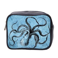 Vintage Octopus  Mini Toiletries Bag (two Sides) by Valentinaart