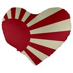 Rising Sun Flag Large 19  Premium Heart Shape Cushions Back
