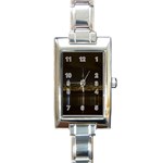 City River Water Cityscape Skyline Rectangle Italian Charm Watch