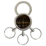 City River Water Cityscape Skyline 3-Ring Key Chains