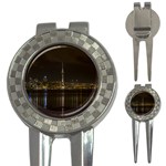 City River Water Cityscape Skyline 3-in-1 Golf Divots