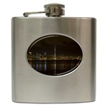 City River Water Cityscape Skyline Hip Flask (6 oz)