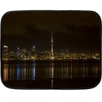 City River Water Cityscape Skyline Double Sided Fleece Blanket (Mini) 