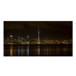 City River Water Cityscape Skyline Satin Shawl