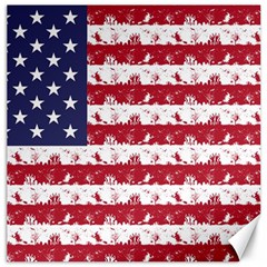 Usa Flag Halloween Holiday Nightmare Stripes Canvas 20  X 20  by PodArtist