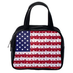 Usa Flag Halloween Holiday Nightmare Stripes Classic Handbag (one Side) by PodArtist