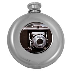 Vintage Camera Round Hip Flask (5 Oz) by snowwhitegirl