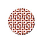 Pasta Pattern Rubber Coaster (Round)  Front