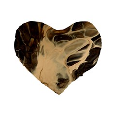 Smoke On Water Standard 16  Premium Heart Shape Cushions by WILLBIRDWELL