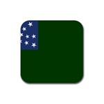 Flag of the Green Mountain Boys Rubber Coaster (Square) 