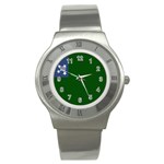 Flag of the Green Mountain Boys Stainless Steel Watch