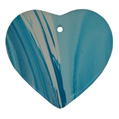 Blue Swirl Heart Ornament (two Sides) by WILLBIRDWELL