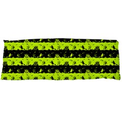Slime Green And Black Halloween Nightmare Stripes  Body Pillow Case Dakimakura (two Sides) by PodArtist