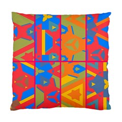 Colorful Shapes In Tiles                                             Standard Cushion Case (two Sides) by LalyLauraFLM