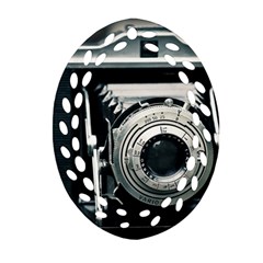 Photo Camera Oval Filigree Ornament (two Sides)