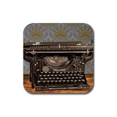 Typewriter Rubber Coaster (square)  by vintage2030