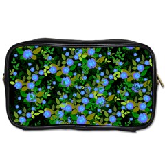 Blue Luminescent Roses Toiletries Bag (two Sides) by snowwhitegirl