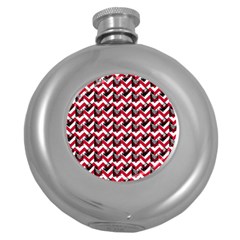 Vintage Camera Chevron Round Hip Flask (5 Oz) by snowwhitegirl