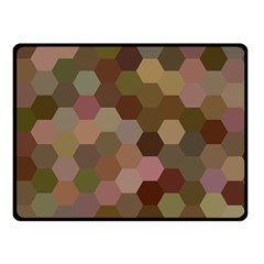 Brown Background Layout Polygon Double Sided Fleece Blanket (small)  by Sapixe