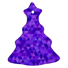 Purple Triangle Purple Background Ornament (christmas Tree)  by Sapixe