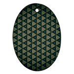 Texture Background Pattern Oval Ornament (Two Sides)