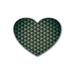 Texture Background Pattern Rubber Coaster (Heart) 
