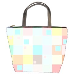 Pastel Diamonds Background Bucket Bag by Sapixe