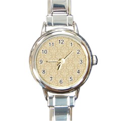 Damask 937607 960 720 Round Italian Charm Watch by vintage2030