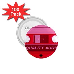 Red Cassette 1 75  Buttons (100 Pack)  by vintage2030