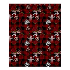 Gothic Woman Rose Bats Pattern Shower Curtain 60  X 72  (medium)  by snowwhitegirl