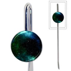 Galaxy Sky Blue Green Book Mark by snowwhitegirl