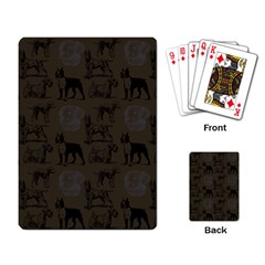 Dog Pattern Brown Playing Cards Single Design by snowwhitegirl