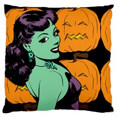 Zombie Retro Girl Black Standard Flano Cushion Case (one Side) by snowwhitegirl