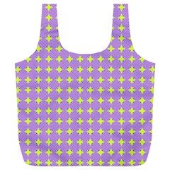 Pastel Mod Purple Yellow Circles Full Print Recycle Bag (xl) by BrightVibesDesign