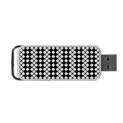 Black And White Texture Portable Usb Flash (one Side) by Simbadda