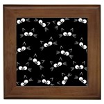 Cute Black Cat Pattern Framed Tiles