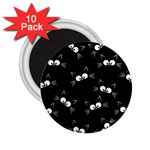 Cute Black Cat Pattern 2.25  Magnets (10 pack) 
