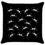 Cute Black Cat Pattern Throw Pillow Case (Black)